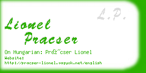 lionel pracser business card